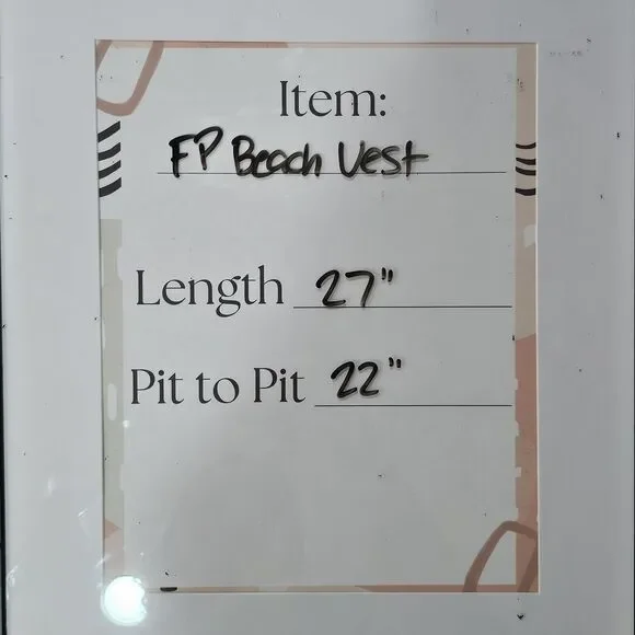 Free People Beach Veda Sweater Vest Celestial Indigo Medium Coastal Grandma - Picture 8 of 8